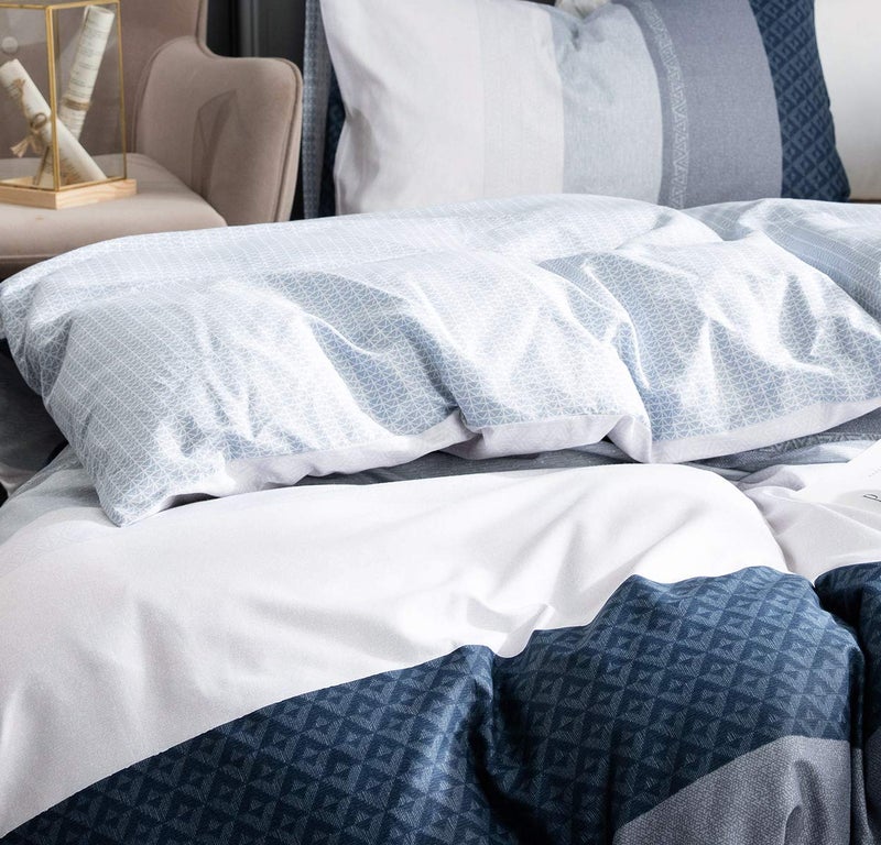 SLEEPBELLA Duvet Cover Set 600 Thread Count Cotton Bedding Set (Full, Greekn-lump) - Image 3